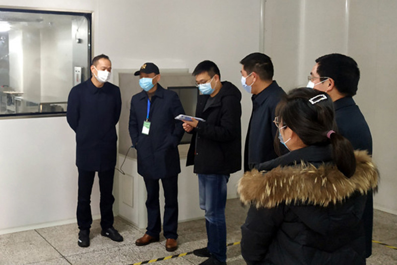 County Party Secretary Liao Keyuan inspects the resumption of work and production of Ping An Medical Device Company